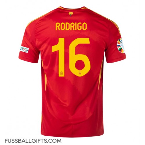 Spanien Rodri Hernandez #16 Fußballbekleidung Heimtrikot EM 2024 Kurzarm